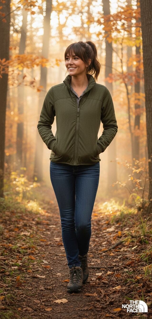 The North Face Women's Pseudio Insulated Athletic Jacket - Olive Green (XL)